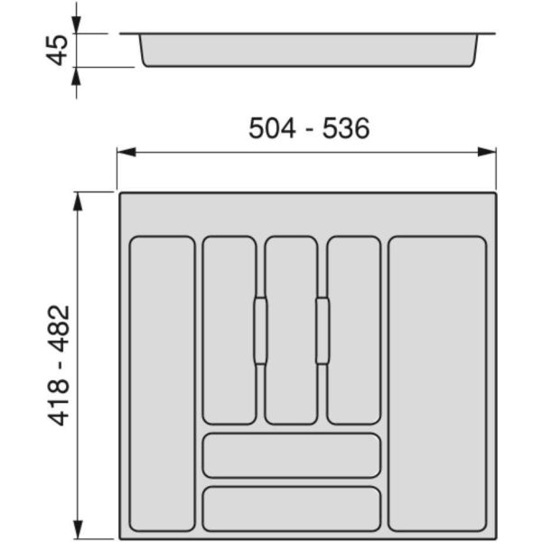 Range-couvert pour tiroir Optima Universal - EMU-0227