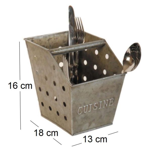 Range couverts cuisine en zinc - ANTIC LINE CRéATIONS