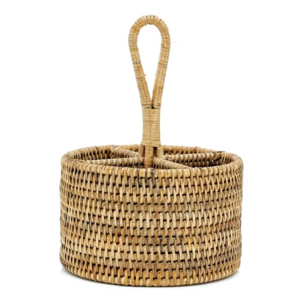 Range-couverts rond en rotin naturel - AUBRY GASPARD