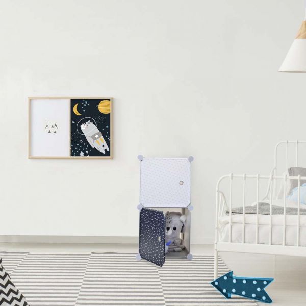 Rangement enfant 2 cubes mobulables 30x30 cm - THE HOME DECO KIDS