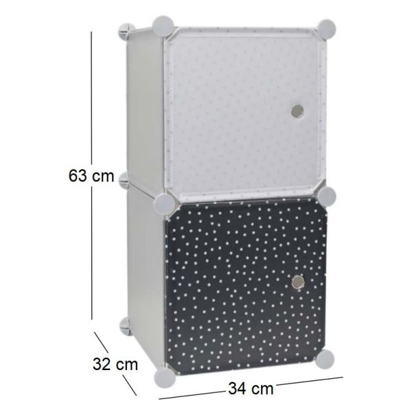 Rangement enfant 2 cubes mobulables 30x30 cm - 6