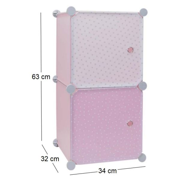 Rangement enfant 2 cubes mobulables 30x30 cm - 6