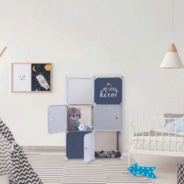 Rangement enfant 6 cubes modulables - THE HOME DECO KIDS