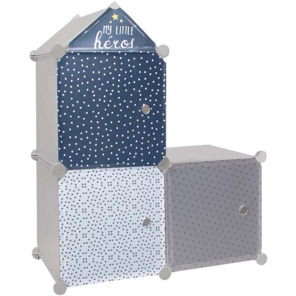 Rangement enfant 3 cubes modulables My little héros - 5