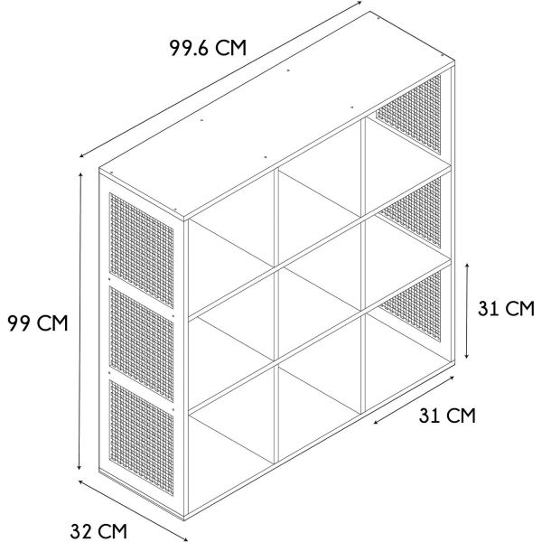 Rangement modulable cannage et bois Bali - CMP-5053