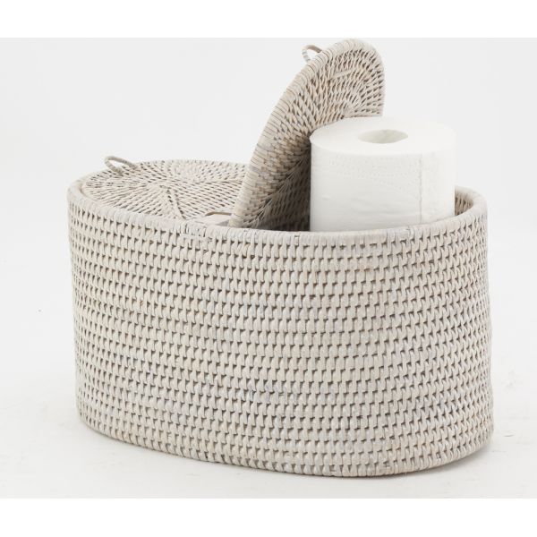 Rangement pour papier toilette en rotin - 59,90