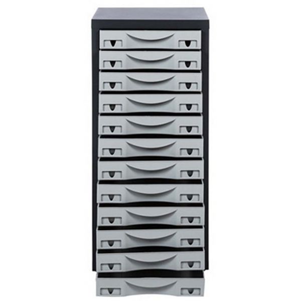Rangement sur roulettes 12 tiroirs en acier - 210,70