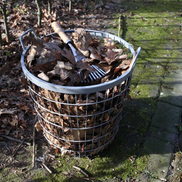 Râteau à feuilles à main en acier inoxydable - GARDEN TOOLS