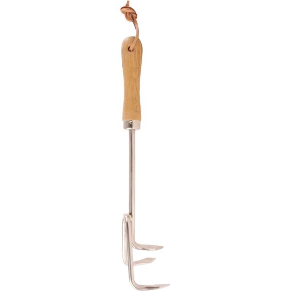 Râteau à main en acier inoxydable et bois de frêne - ESS-1994