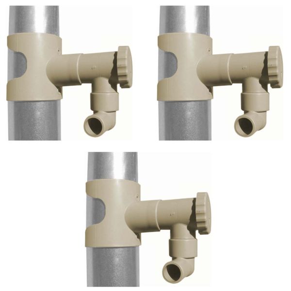Récupérateur d'eau pour gouttière circulaire (Lot de 3)