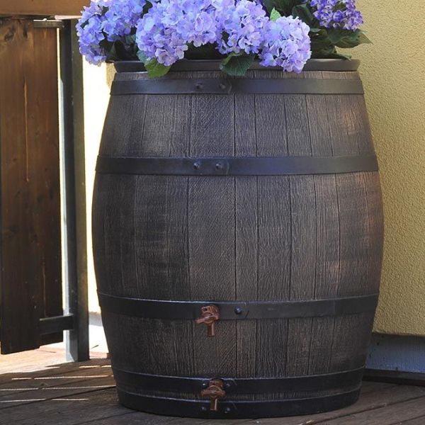 Récupérateur d'eau de pluie en polyéthylène avec robinet chromé Barrel - ROTO