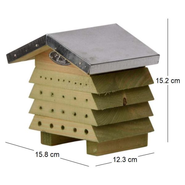 Refuge à abeilles en bois et zinc - 9