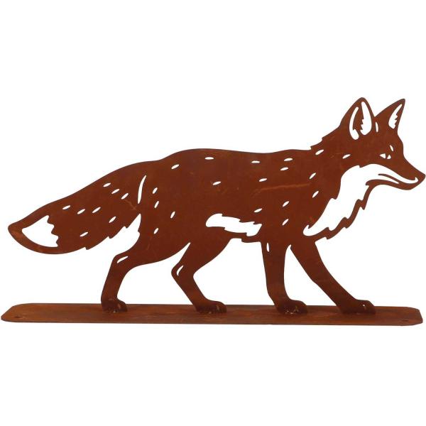 Renard décoratif en métal rouillé - ESSCHERT DESIGN