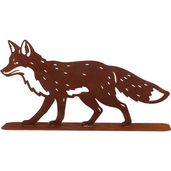 Renard décoratif en métal rouillé - 9,90