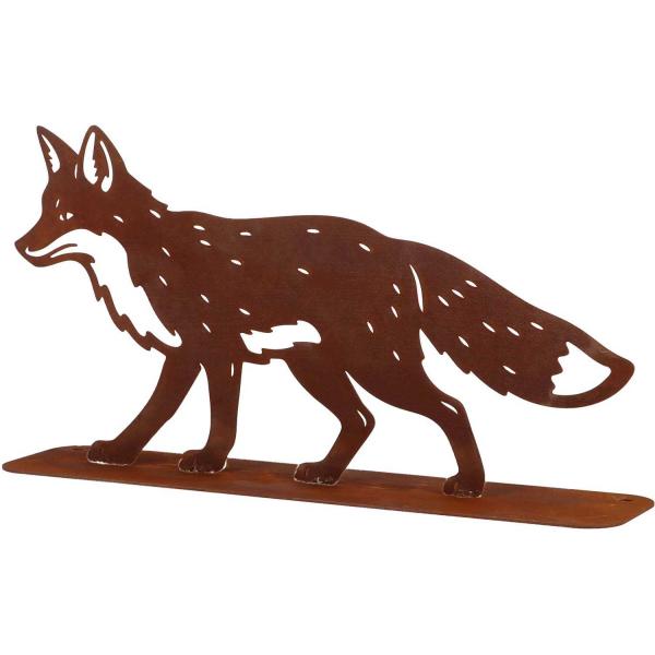 Renard décoratif en métal rouillé - 5