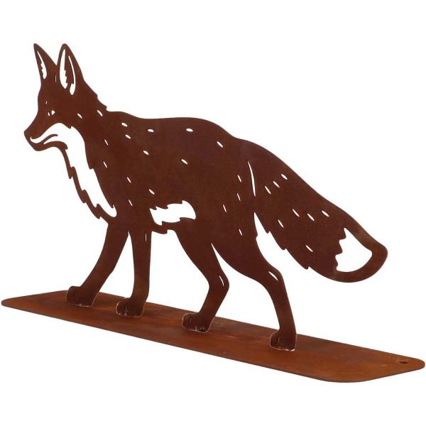Renard décoratif en métal rouillé - 6