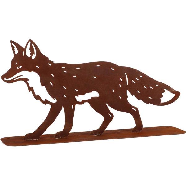 Renard décoratif en métal rouillé - 7