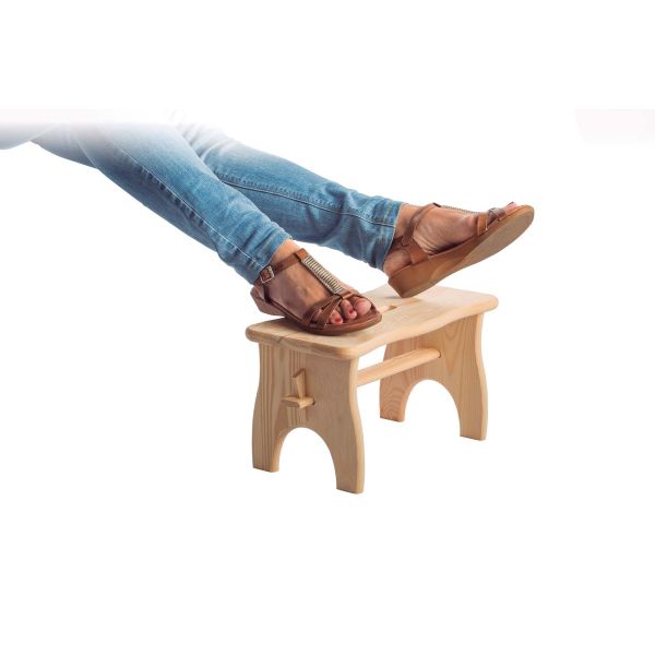 Repose-pieds marche-pieds en pin brut - 10,97