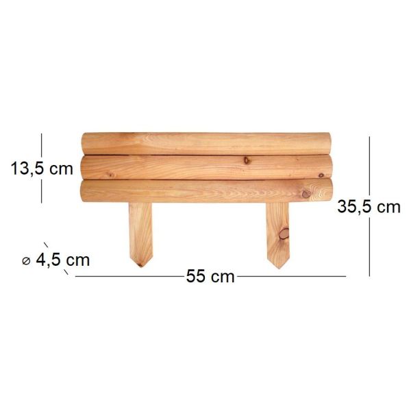 Retenue de terre en mélèze huilé 55 x 16.5 cm - ETS-0126