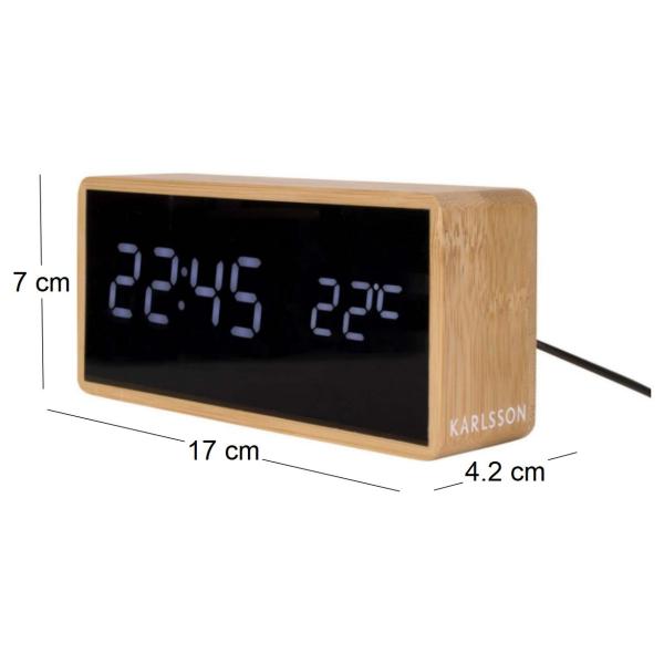 Réveil en bambou Tube - 6