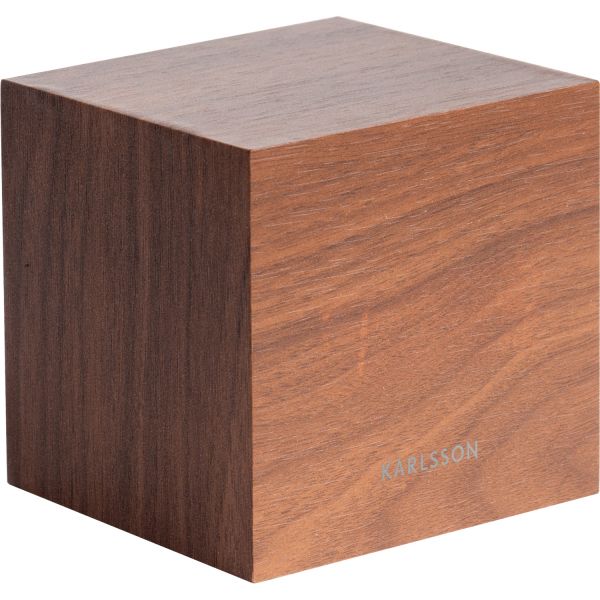 Réveil en bois carré Cube - PRE-0312