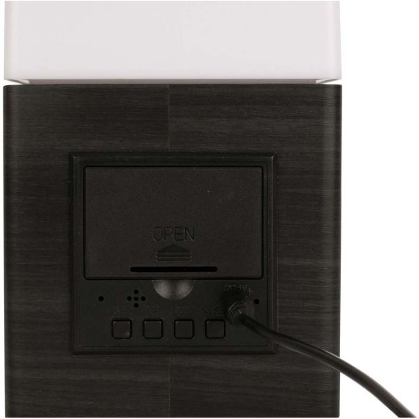 Réveil en bois lumière givrée Led - 8