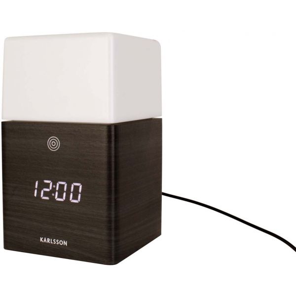 Réveil en bois lumière givrée Led - 64,90