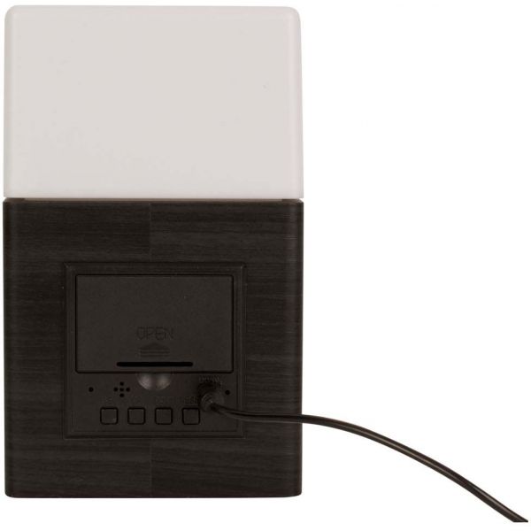 Réveil en bois lumière givrée Led - 7