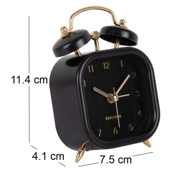 Réveil carré effet métallisé Glam Square - 5