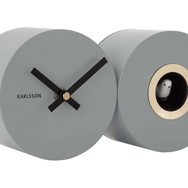 Horloge mural en métal mat Duo Cuckoo - 79,90