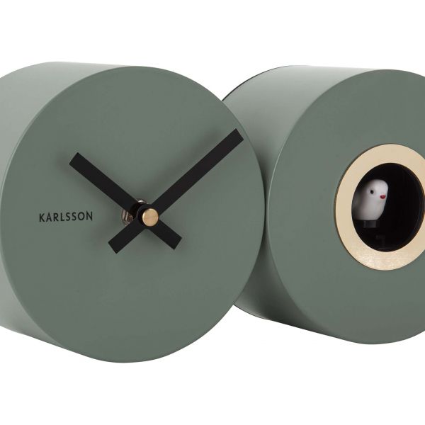 Horloge mural en métal mat Duo Cuckoo - 74,90