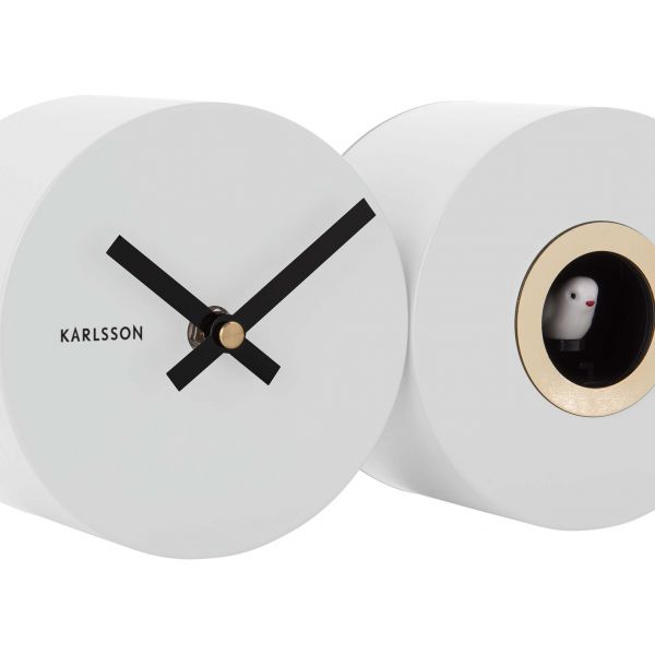 Horloge mural en métal mat Duo Cuckoo - 74,90