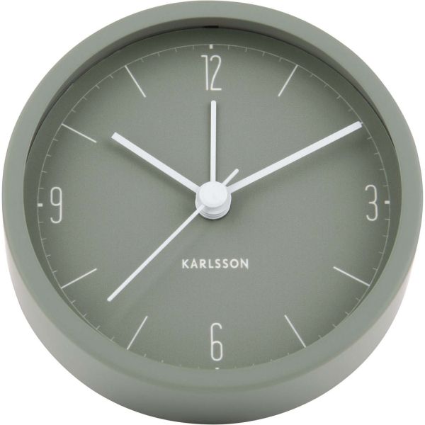Réveil en métal mat Numbers & Lines 9 cm - KARLSSON