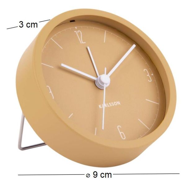 Réveil en métal mat Numbers & Lines 9 cm - 7