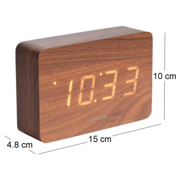 Réveil rectangulaire en bois Square - 36,43