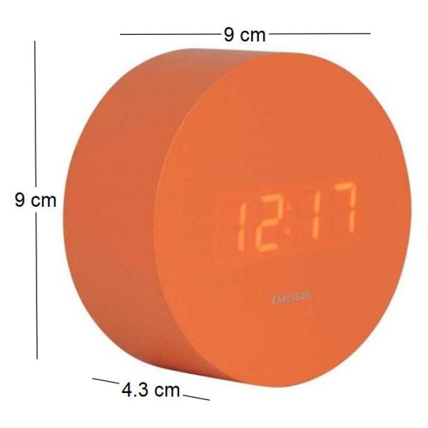 Réveil rond LED en MDF Spry - 6