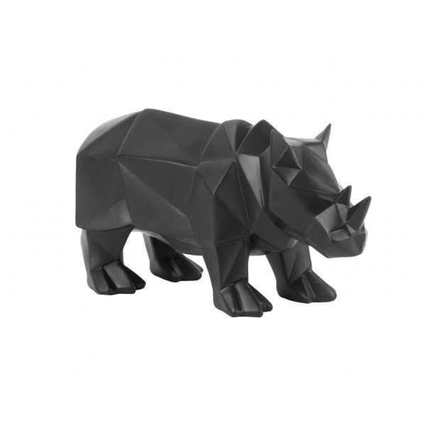 Rhinocéros en résine mat Origami - 