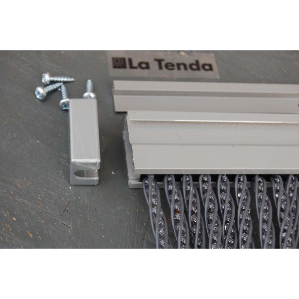 Rideau de porte en PVC anthracite Lucca - LAD-0198