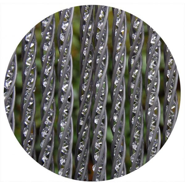 Rideau de porte en PVC anthracite Lucca