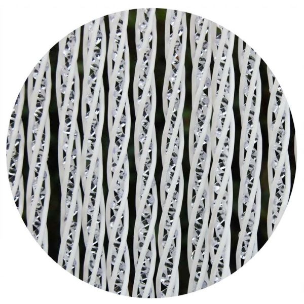 Rideau de porte en PVC blanc Lucca