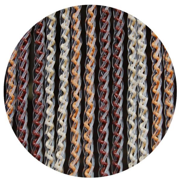 Rideau de porte en PVC brun et beige Arezzo
