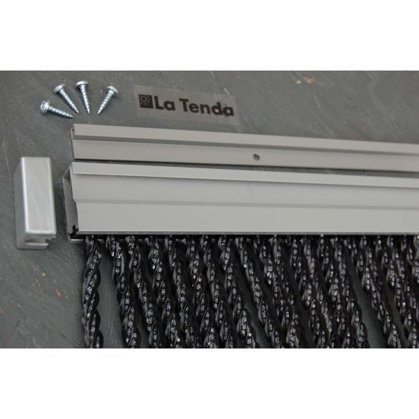 Rideau de porte en PVC noir Bellano - LAD-0211