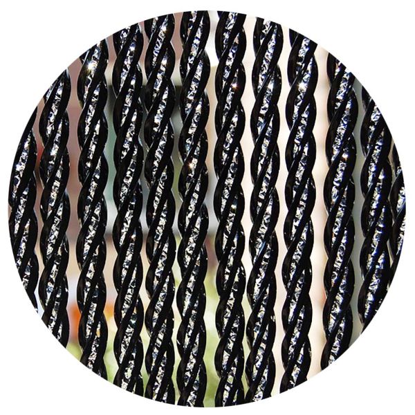 Rideau de porte en PVC noir Bellano