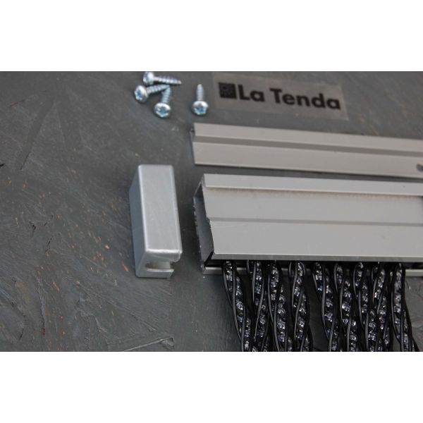 Rideau de porte en PVC noir Lucca - LAD-0192