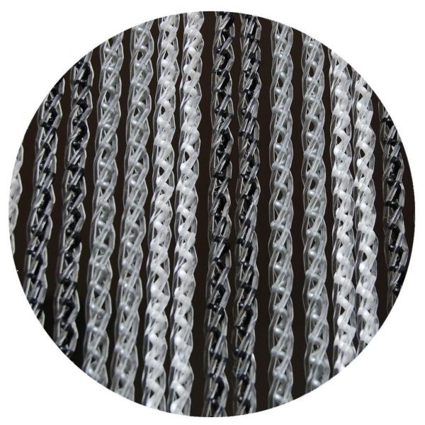 Rideau de porte en PVC noir et gris Arezzo