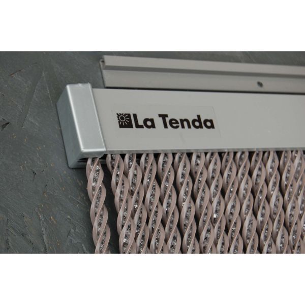 Rideau de porte en PVC taupe Bellano - 139