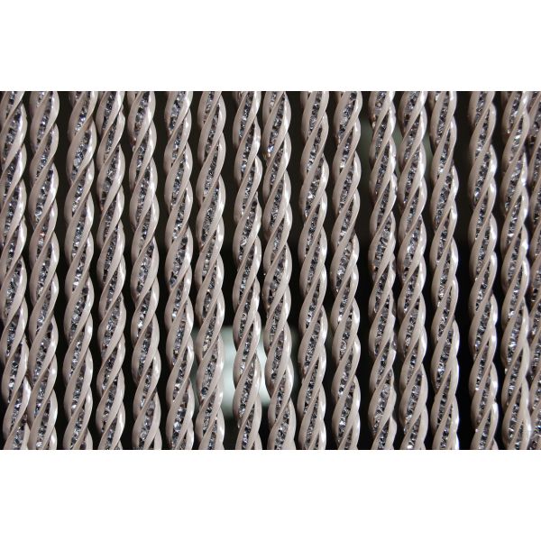 Rideau de porte en PVC taupe Bellano - 5