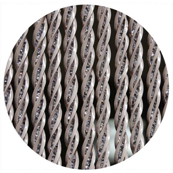 Rideau de porte en PVC taupe Bellano