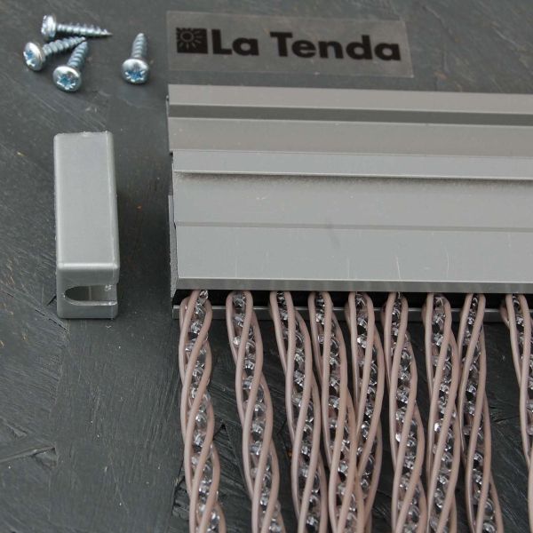 Rideau de porte en PVC taupe Lucca - 99,90