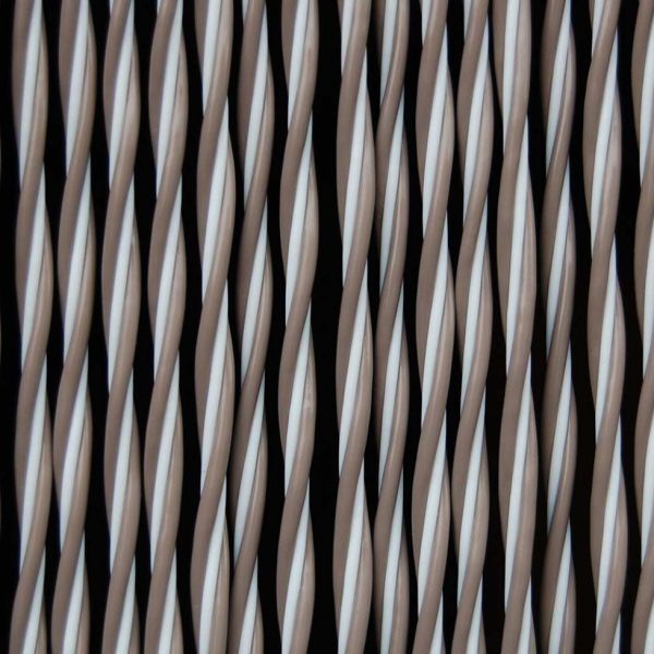 Rideau de porte en PVC taupe Padova - LAD-0174